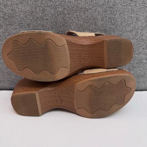 Dansko Shoes Womens 40 Beige Leather Sonnet Sandals Adjustable Ankle Strap - Picture 8 of 12